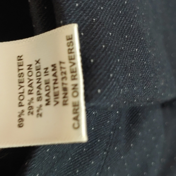 Elle Blue Silver Dot Pants Size 12 - Picture 5 of 7